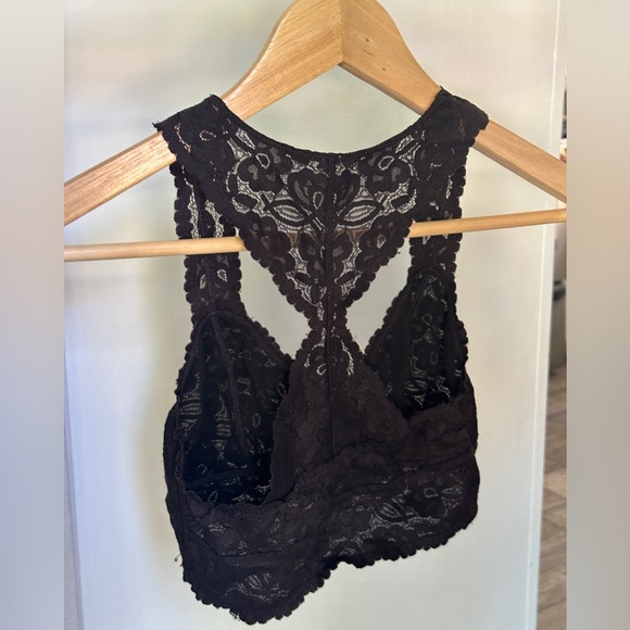 Free People Black Galloon Lace Racerback Bralette - Picture 4 of 5